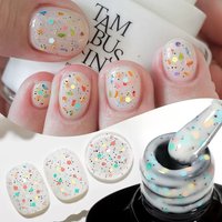 10ML 1-6PCS Yogurt box 2026 New Style Popular Seven Colors Sequin Milk White Jelly Nail Polish Gel Nail Art Nail Supplies
