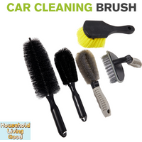 【Automobile Cleaning Brush Short Handle Tire Brush Soft Fur Automobile Wheel Brush Truck Motorcycle Alloy Wheel Brush】