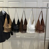 Large Capacity Casual Solid Retro Tassel Tote Bags Hot Sale Versatile Underarm Women's Bag Concise Advanced Sense Shoulder Bags