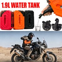 0.44Gal/1.9L Motorcycle Portable Outdoor Water Tank, Leak-Proof Water Storage Can Camping, Hiking & Off-Road For Motorcycle Fans