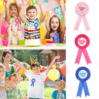Birthday Party Girl Boy Satin Cloth Birthday Girl Boy Tinplate Badge