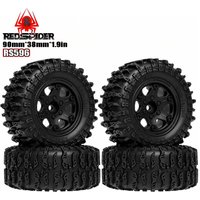 4pcs 1.9 Inch Rubber Tyres 90x38mm for 1/12 1/10 Crawler Car Compatible with MJX H12Y+ AXIAL SCX10 Tamiya CC01 D90 WLTOY Tamiya
