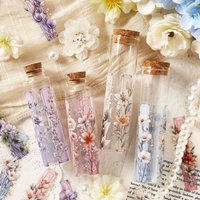 20pcs/lot Long Floral Sticker Pack, Vivid Flower Patterns Perfect for Hand Account Borders, Scrapbooking Edges