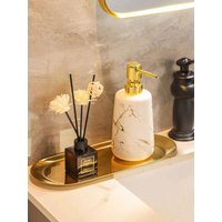Stainless steel shelf for bathroom sink, storage tray, suitable for jewelry, perfume, cosmetics, accessories, and candles