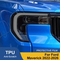Smoke Black Pre Cut Car Headlight Protective Film For Ford Maverick 2022-2026 Anti-Scratch High-Gloss Vinyl Wrap Film