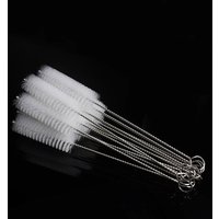 155*57*15mm 304 Stainless Steel Nylon Brush Straw Test Tube Strip Brush Narrow Mouth Cup Suction Mouth Cup Cleaning Brush