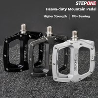 STEPONE B818+ MTB Bicycle Pedals 111x97mm Wide Platform 17mm Thin Anti-Slip Flat Pedals 9/16" Thread For Mountain Bike
