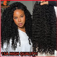 15A Super Double Drawn Burmese Curly Bundles 100% Human Hair Extensions 1/2/3/4Pcs On Clearance Sale Millionaire Queen