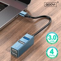 QOOVI USB C HUB 4 Ports USB Type C vers USB 3.0 HUB séparateur USB C adaptateur Dock pour Macbook Pro iPad Surface Samsung S21 Xiaomi