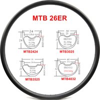 BIKEDOC 26er Carbon MTB Rim Carbon Wheel 35mm 28H Mountain Bike Wheel Cycling Rim XC Mountain Bike Full Carbon Bicycle Rim