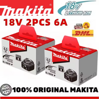 100% Original Makita BL1860B 18V 6.0Ah Battery with LED Power Indicator Extended Runtime for LXT Cordless Tools