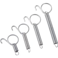 5 Pcs Cage Door Spring Hooks 5/7/8.2/11.3cm Metal Snap Hook Tension Spring Suitable For Poultry Cage Door Chicken Hamster Cage