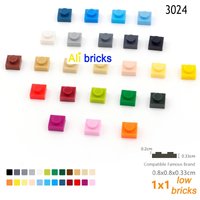 100pcs/lot MOC Parts 3024 Plate 1 x 1 Compatible Bricks DIY Assmble Building Blocks Particle Kid Puzzle Brain Toy Gift