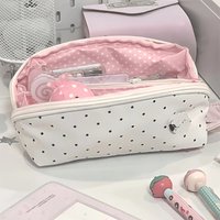 INS Polka Dot Shell Pencil Case Multi-functional Stationery Storage Bag Large Capacity Pen Pouch Student Daily Gift