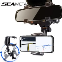 SEAMETAL Rückspiegel-Telefonhalter für das Auto, freie Rotationseinstellung, Telefonhalterung, stabiler Greifer, Smartphone-Navigationshalterung