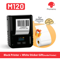 Phomemo M120 Label Maker Mini Portable Printer Thermal Label Maker Wireless Sticker Printer Similar as Niimbot B1 B21 Printer