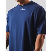 LYFT 100% Cotton Men's Gym T-Shirt Loose Fit Short Sleeve Sport Fitness Running Workout Training Shirt in Sizes M to XXXL