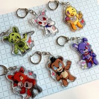 FNAF Acrylic Keychain Charms Unisex PVC Material for Bag Decorations