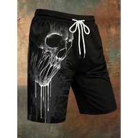 Vintage Skull Pattern Beach Shorts For Men Fashion Summer Cool 3D Print Street Casaul Loose Streetwear Hip Hop Kids Short Pants