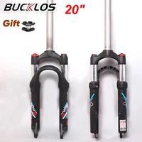 BUCKLOS 20" Folding/BMX/MTB Bike Suspension Fork 1-1/8" Threadless Disc Brake Bicycle Forks 9*100mm Quick Release E-Bike Fork