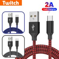 2A USB A To Type C Cable Fast Charging Dual-Color Braided Cable For iphone 15 16 17 Samsung USB Type C Cable USB C Data Cord