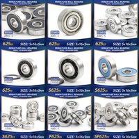 FUSHI 625zz 2rs Bearing 5x16x5 mm For 3D printer,Strong Industrial Motors 625 Stainless Steel Flange Hybrid Ceramic Ball Bearing