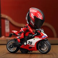 Simulated Motorcycle Racer Figure, Deformable Racing Driver Model Doll, Collectible Desktop Ornament for Motorcycle Fans