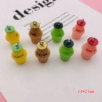 10pcs Hot Selling Resin Kawaii Drink Bottle Charm Pendant for Keychain, Earring, Scrapbooking, DIY Making, Necklace
