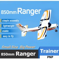 FMSRC RC Airplane Plane 850mm Ranger Trainer Beginner 4CH 2S with Reflex Gyro GPS RTF Ready to Fly Hobby Model Aircraft Avion