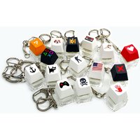 Keyboard keychain toy, finger keyboard decompression toy, keycap decompression keychain