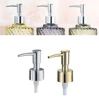 28 Thread Plastic Reusable Soap Dispenser Pump Head Brushed Finish Pump Head Neck Size Replacement For Kitchen Bathroom
