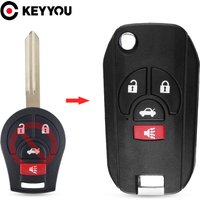 KEYYOU For Nissan Versa Cube Juke Rogue Micra Qashqai Altima Maxima 2/3/2+1/3+1 Buttons Modified Flip Remote Key Shell Case