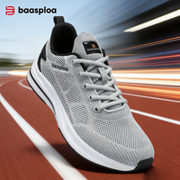 Baasploa Men Running Shoes Brand Male Designer Mesh Casual Sneakers Lightweight Lace-Up New Male Outdoor Sports Tennis Shoe