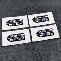 1 Pair Premium Car Body Fender Side Stickers Trunk Badge Emblem Decals for BMW M Power X3 X4 X5 X6 Performance Decor Accessories