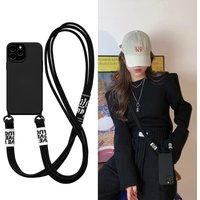 Luxury Crossbody Lanyard Strap Case For Samsung Galaxy S26 S24 S23 Ultra S22 Plus S25 FE A57 A56 Solid Color Silicone Soft Cover
