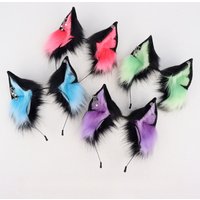 Halloween Handmade Animal Ear Hairband Cosplay Accessories Simulated Fox Ears Live-streamed Cat Headwear Comic Convention Anime