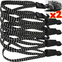 Heavy Duty Bungee Cord with Hooks 3-in-1 Adjustable Cargo Tie Down for Roof Rack Camping Gear Elastic Lashing Strap Luggage Rope
