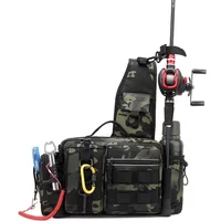 waist bag, single-shoulder bag, crossbody bag, fishing rod bag, bait box, tackle bag, large-capacity camouflage fishing bag