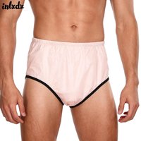 2Pcs Unisex Adults Waterproof Anti-leak PVC Diaper Cover Incontinence Underwear Elderly Special Needs Patient Briefs Panties