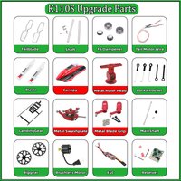 Wltoys K110S Parts K110 V977 RC Helicopter Brushless Motor Main Blade Gear ESC Canopy 2.4G Servo Replacement Upgrade Accessories