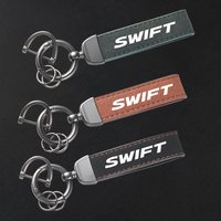 High-Grade Leather Suede Keychain Car Sport Key Ring For Suzuki Swift zc33s Sport zc31s zc72s Accessories