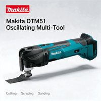 Original Makita DTM51 Akku-Oszillationswerkzeug-Set für DIY-Bastelarbeiten, Holzbearbeitung, Schneiden, Schleifen und Reparaturarbeiten