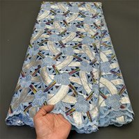 2026 Nigerian Tulle Lace Fabric for Sewing, Wedding Dress, Chiffon Party Guipure, High Quality, Sequins, 5Yard PS0026