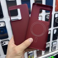 For Sony Xperia 1 VIII Red Plain Weave 1000D Kevlar Aramid Fiber Case Magnetic Magsafe Ultra Thin 600D 1500D Black Cover