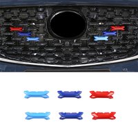 Car Front Grill Face Decoration Trim Molding Fit For Mazda CX-5 2022 2023 Exterior ABS Stickers Styling 3Pcs / 6pcs