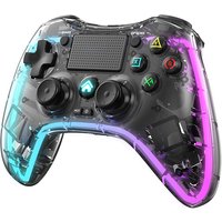 Wireless Controller P05 for PS4 with TouchPad,Six-Axis Gyro& Programmable Buttons, Transparent Controller For PS3/PC/iOS/Android