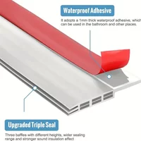 1pc Door Bottom Seal Draft Stopper Dust Noise Insulation Door Sweep Weather Stripping Guard for Indoor Door Gap Blocking