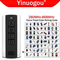 Multifrequency Garage Door Remote Control Duplicator Auto Scan Code 280MHz-868MHz Electric Gate Control Opener Hand Transmitter