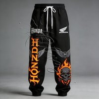 AliExpress 2026 Honda Motorcycle Outdoor Cycling Sunscreen Quick Drying Pants Retro Gothic Skull Motorcycle Pants Off Road Breathable Pants
