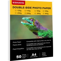 50 Sheets Double-Sided Photo Paper High Glossy Photographic Paper 8.3x11.7 Inch Compatible with Inkjet Printer